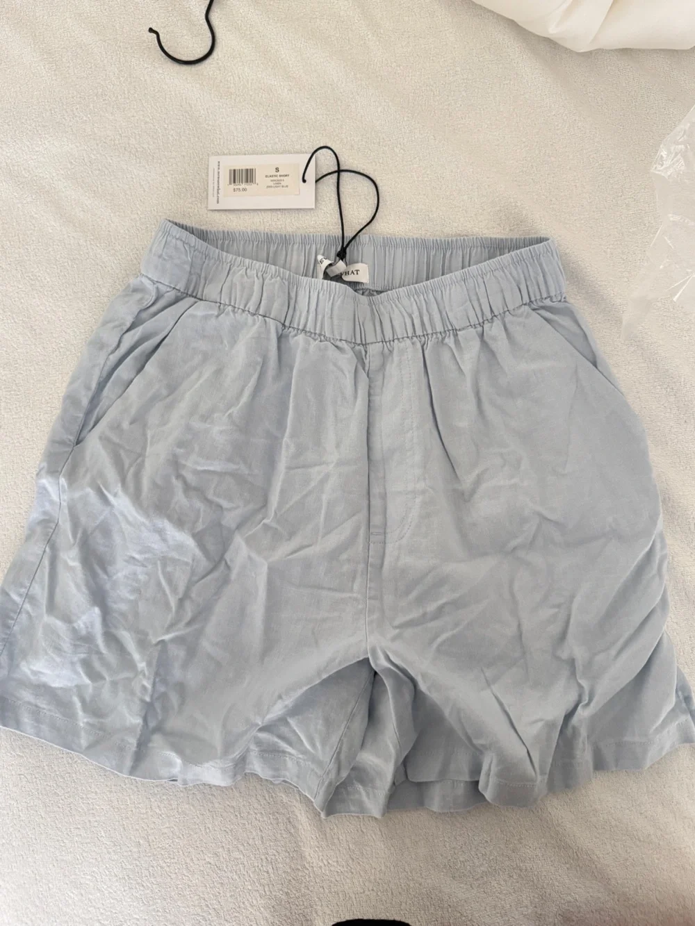 NWT- WeWoreWhat Light Blue Linen Shorts-S